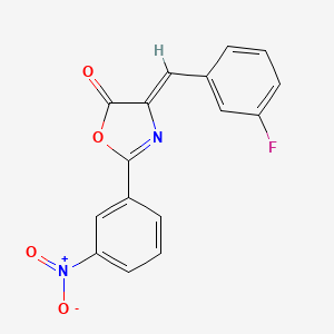 molecular formula C16H9FN2O4 B5852514 4-(3-fluorobenzylidene)-2-(3-nitrophenyl)-1,3-oxazol-5(4H)-one 