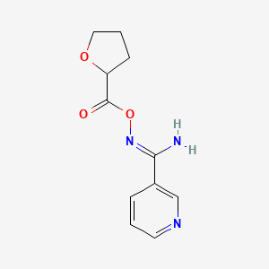 molecular formula C11H13N3O3 B5852527 N'-[(tetrahydro-2-furanylcarbonyl)oxy]-3-pyridinecarboximidamide 