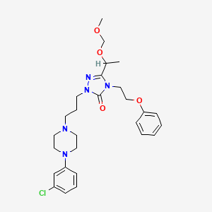 molecular formula C27H36ClN5O4 B585253 Methoxymethoxy Nefazodone CAS No. 1346604-95-2