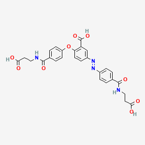 2-(4-(2-Carboxyethylcarbamoyl)phenoxy)-5-((4-(2-carboxyethyl-carbamoyl))phenylazo(-benzoic acid, (E)-