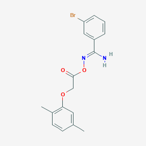 molecular formula C17H17BrN2O3 B5852542 3-bromo-N'-{[(2,5-dimethylphenoxy)acetyl]oxy}benzenecarboximidamide 