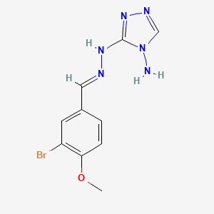 molecular formula C10H11BrN6O B5852553 3-bromo-4-methoxybenzaldehyde (4-amino-4H-1,2,4-triazol-3-yl)hydrazone 
