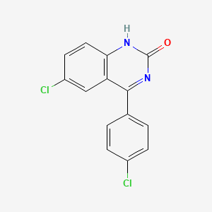 molecular formula C14H8Cl2N2O B5852558 6-chloro-4-(4-chlorophenyl)-2(1H)-quinazolinone 