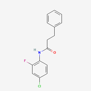 molecular formula C15H13ClFNO B5852569 N-(4-chloro-2-fluorophenyl)-3-phenylpropanamide 
