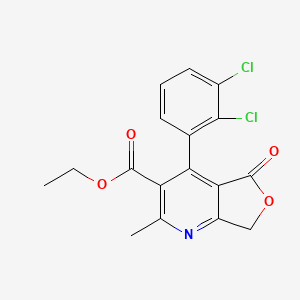 molecular formula C17H13Cl2NO4 B585257 去氢苯磺地平酯内酯 CAS No. 96558-27-9