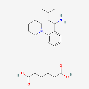molecular formula C22H36N2O4 B585259 3-Methyl-1-(2-(1-piperidinyl)phenyl)butylamine Adipate CAS No. 1262393-01-0