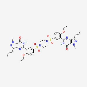 molecular formula C38H46N10O8S2 B585260 Sildenafil dimer CAS No. 1346602-67-2
