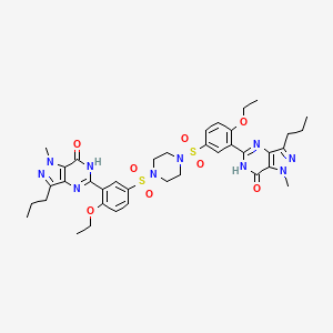 molecular formula C38H46N10O8S2 B585260 Sildenafil-Dimer CAS No. 1346602-67-2