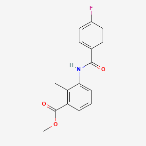 molecular formula C16H14FNO3 B5852600 methyl 3-[(4-fluorobenzoyl)amino]-2-methylbenzoate 