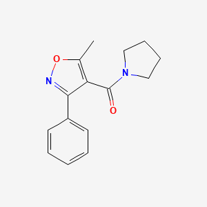 molecular formula C15H16N2O2 B5852612 5-methyl-3-phenyl-4-(1-pyrrolidinylcarbonyl)isoxazole 