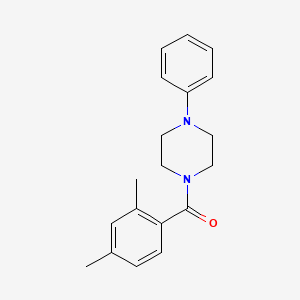 molecular formula C19H22N2O B5852620 1-(2,4-dimethylbenzoyl)-4-phenylpiperazine 