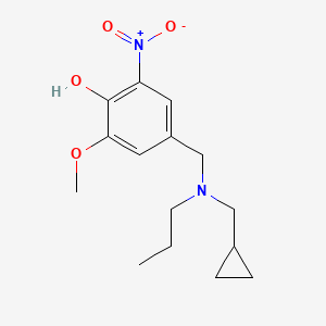 molecular formula C15H22N2O4 B5852626 4-{[(cyclopropylmethyl)(propyl)amino]methyl}-2-methoxy-6-nitrophenol 