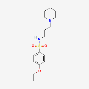 molecular formula C16H26N2O3S B5852629 4-ethoxy-N-[3-(1-piperidinyl)propyl]benzenesulfonamide 