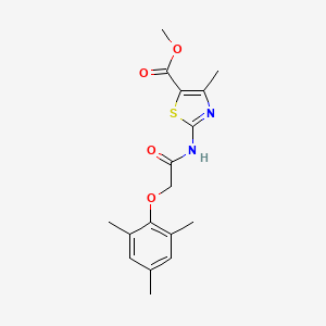 molecular formula C17H20N2O4S B5852634 methyl 2-{[(mesityloxy)acetyl]amino}-4-methyl-1,3-thiazole-5-carboxylate 