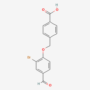 molecular formula C15H11BrO4 B5852648 4-[(2-bromo-4-formylphenoxy)methyl]benzoic acid 