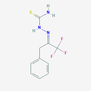 molecular formula C10H10F3N3S B5852656 1,1,1-trifluoro-3-phenylacetone thiosemicarbazone 