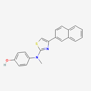 molecular formula C20H16N2OS B5852687 4-{methyl[4-(2-naphthyl)-1,3-thiazol-2-yl]amino}phenol 