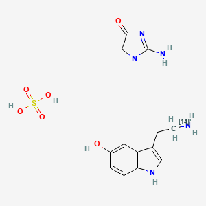3-(2-amino(214C)ethyl)-1H-indol-5-ol;2-amino-3-methyl-4H-imidazol-5-one;sulfuric acid