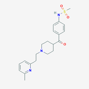 B058527 N-[4-[1-[2-(6-methylpyridin-2-yl)ethyl]piperidine-4-carbonyl]phenyl]methanesulfonamide CAS No. 113558-89-7