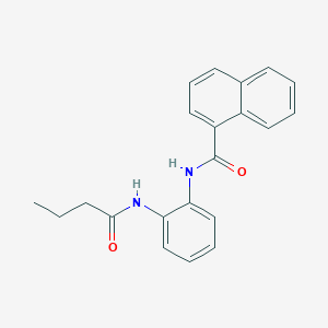 molecular formula C21H20N2O2 B5852700 N-[2-(butyrylamino)phenyl]-1-naphthamide 