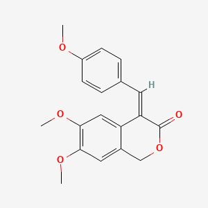molecular formula C19H18O5 B5852708 6,7-dimethoxy-4-(4-methoxybenzylidene)-1,4-dihydro-3H-isochromen-3-one 