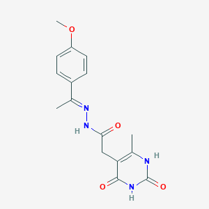 2-(2,4-dihydroxy-6-methyl-5-pyrimidinyl)-N'-[1-(4-methoxyphenyl)ethylidene]acetohydrazide