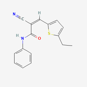 2-cyano-3-(5-ethyl-2-thienyl)-N-phenylacrylamide