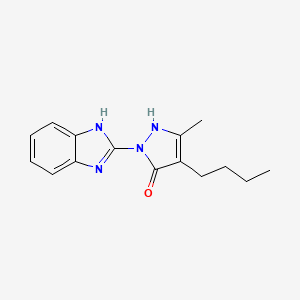 molecular formula C15H18N4O B5852742 1-(1H-benzimidazol-2-yl)-4-butyl-3-methyl-1H-pyrazol-5-ol 