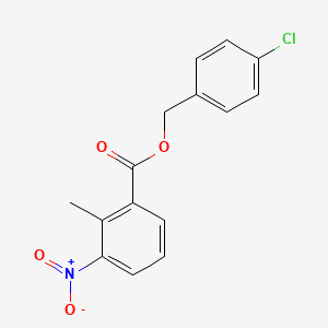 molecular formula C15H12ClNO4 B5852743 4-chlorobenzyl 2-methyl-3-nitrobenzoate 