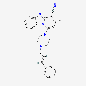 molecular formula C26H25N5 B5852790 3-methyl-1-[4-(3-phenyl-2-propen-1-yl)-1-piperazinyl]pyrido[1,2-a]benzimidazole-4-carbonitrile 