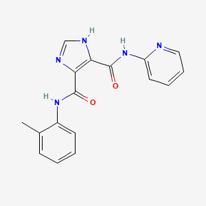 molecular formula C17H15N5O2 B5852800 N~5~-(2-methylphenyl)-N~4~-2-pyridinyl-1H-imidazole-4,5-dicarboxamide 