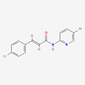 molecular formula C14H10BrClN2O B5852826 N-(5-bromo-2-pyridinyl)-3-(4-chlorophenyl)acrylamide 
