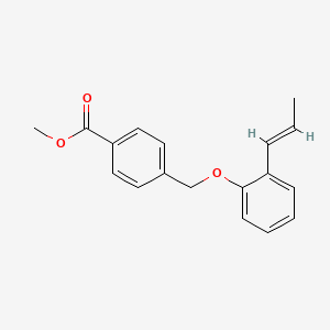 molecular formula C18H18O3 B5852830 methyl 4-{[2-(1-propen-1-yl)phenoxy]methyl}benzoate 