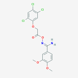 molecular formula C17H15Cl3N2O5 B5852846 3,4-dimethoxy-N'-{[(2,4,5-trichlorophenoxy)acetyl]oxy}benzenecarboximidamide 