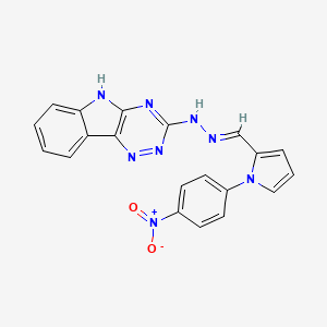 molecular formula C20H14N8O2 B5852852 1-(4-nitrophenyl)-1H-pyrrole-2-carbaldehyde 5H-[1,2,4]triazino[5,6-b]indol-3-ylhydrazone 