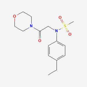 molecular formula C15H22N2O4S B5852874 N-(4-ethylphenyl)-N-[2-(4-morpholinyl)-2-oxoethyl]methanesulfonamide 