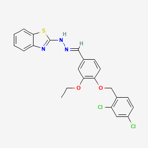 molecular formula C23H19Cl2N3O2S B5852879 4-[(2,4-dichlorobenzyl)oxy]-3-ethoxybenzaldehyde 1,3-benzothiazol-2-ylhydrazone 