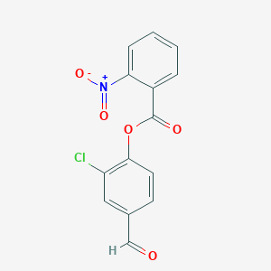 molecular formula C14H8ClNO5 B5852891 2-chloro-4-formylphenyl 2-nitrobenzoate 