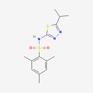 molecular formula C14H19N3O2S2 B5852906 N-(5-isopropyl-1,3,4-thiadiazol-2-yl)-2,4,6-trimethylbenzenesulfonamide 