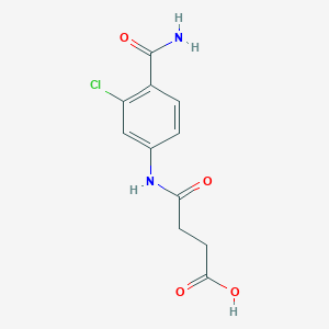 molecular formula C11H11ClN2O4 B5852908 4-{[4-(aminocarbonyl)-3-chlorophenyl]amino}-4-oxobutanoic acid 