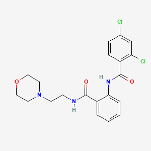 molecular formula C20H21Cl2N3O3 B5852930 2,4-dichloro-N-[2-({[2-(4-morpholinyl)ethyl]amino}carbonyl)phenyl]benzamide 