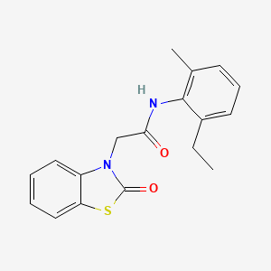 molecular formula C18H18N2O2S B5852932 N-(2-ethyl-6-methylphenyl)-2-(2-oxo-1,3-benzothiazol-3(2H)-yl)acetamide 