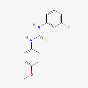 molecular formula C14H13FN2OS B5852935 N-(3-fluorophenyl)-N'-(4-methoxyphenyl)thiourea 