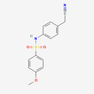 molecular formula C15H14N2O3S B5852939 N-[4-(cyanomethyl)phenyl]-4-methoxybenzenesulfonamide 