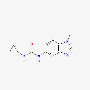 molecular formula C13H16N4O B5852945 N-cyclopropyl-N'-(1,2-dimethyl-1H-benzimidazol-5-yl)urea 