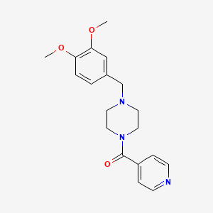 molecular formula C19H23N3O3 B5852950 1-(3,4-dimethoxybenzyl)-4-isonicotinoylpiperazine 
