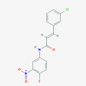 molecular formula C15H10ClFN2O3 B5852960 3-(3-chlorophenyl)-N-(4-fluoro-3-nitrophenyl)acrylamide 