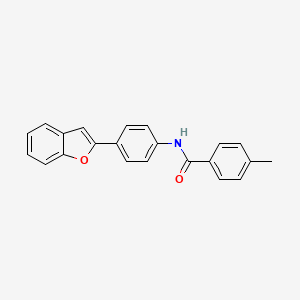 molecular formula C22H17NO2 B5852975 N-[4-(1-benzofuran-2-yl)phenyl]-4-methylbenzamide 