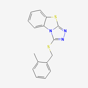 molecular formula C16H13N3S2 B5852993 3-[(2-methylbenzyl)thio][1,2,4]triazolo[3,4-b][1,3]benzothiazole 
