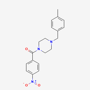 molecular formula C19H21N3O3 B5852997 1-(4-methylbenzyl)-4-(4-nitrobenzoyl)piperazine 